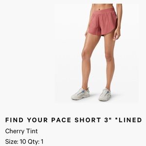 Lululemon find your pace short